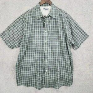 Wrangler Hero Men's XL Plaid Short Sleeve Button-Up Shirt   12CT‎